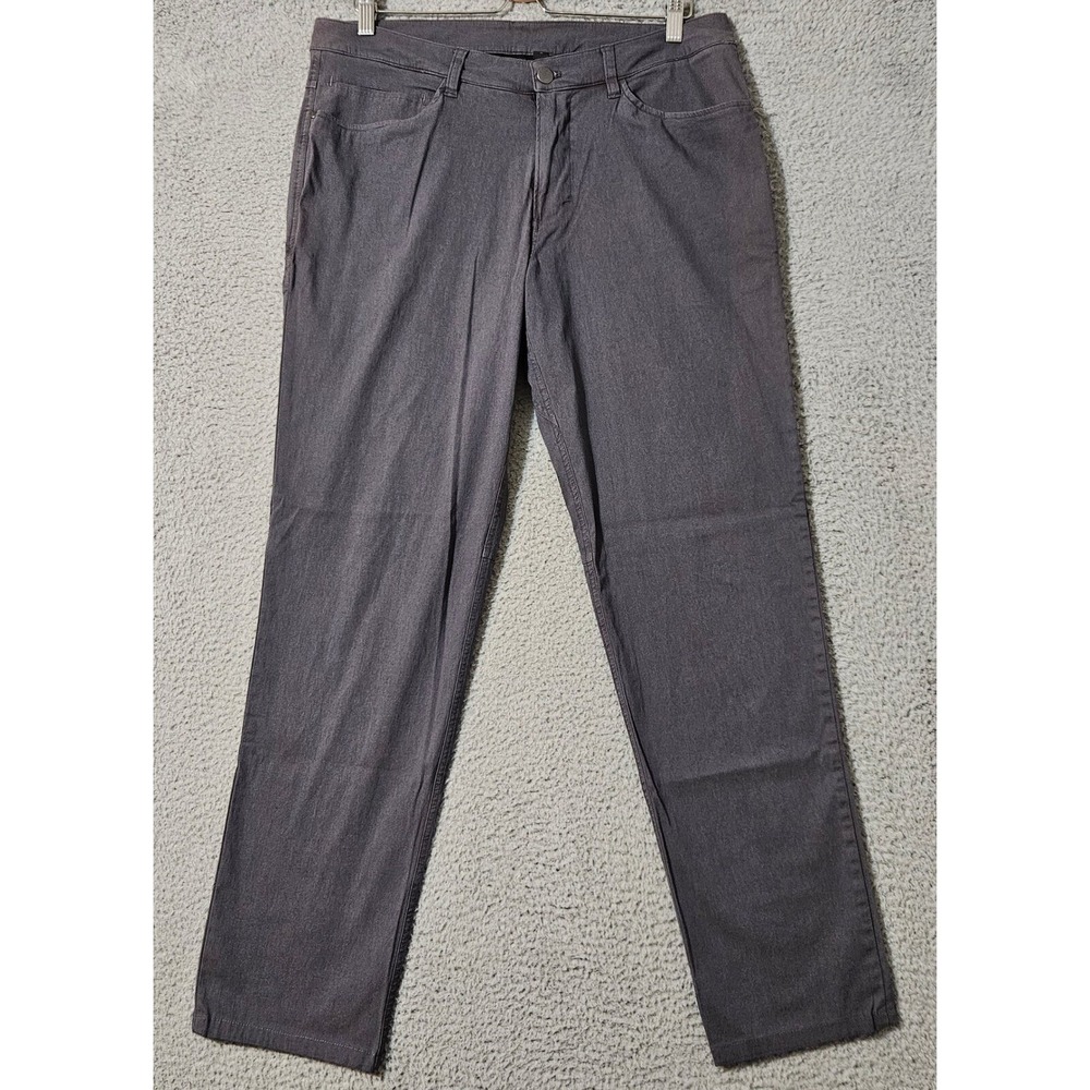Lululemon Mens 34 x 32 Blue Gray ABC Classic-Fit 5 Pocket Pant Utilitech M5670S